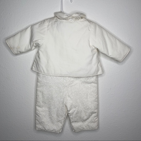 First impressions 3 piece white formal outfit baptism christening classic Easter - Picture 3 of 4